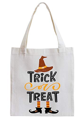 Halloween Treat Bag - 135" Halloween Canvas Tote Bag Reusable Bag for Tricks