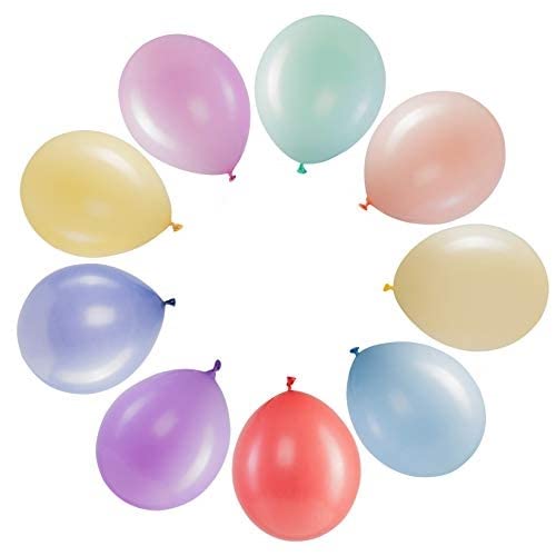 150 Pastel Party Balloons 12 Inch, 10 Assorted Rainbow Candy Colors - Bulk Pack