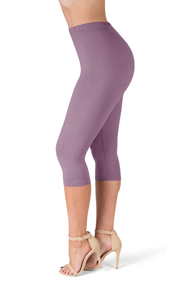 High waist leggings for women, full length 1" waistband