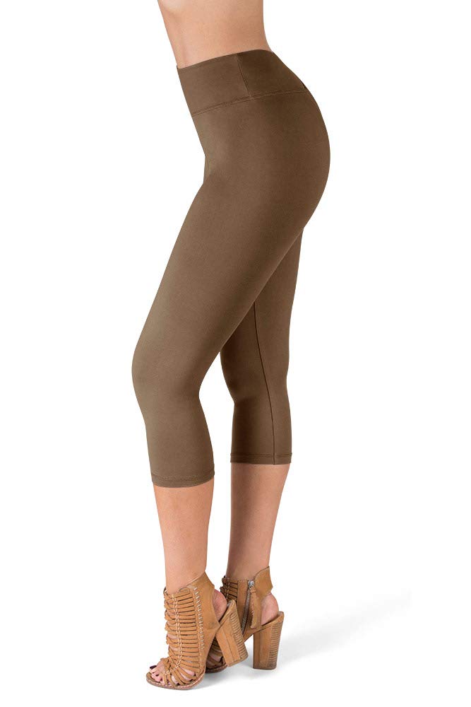 High Waist Capri Leggings for Women - Capri Leggings for Women - High Waist