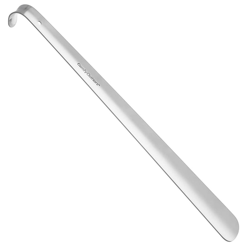 Extra long metal shoe horn with handle (31 inches), multifunctional, rustproof