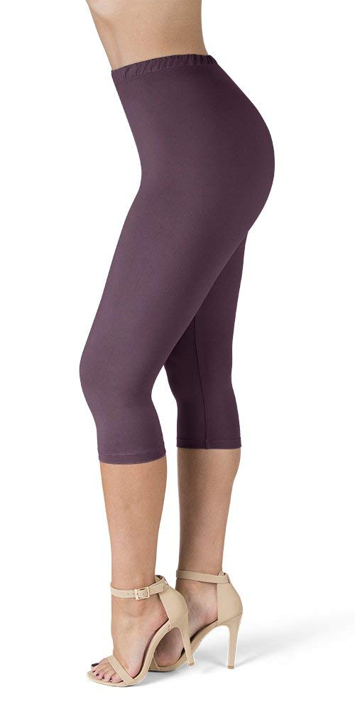 High waist leggings for women, full length 1" waistband