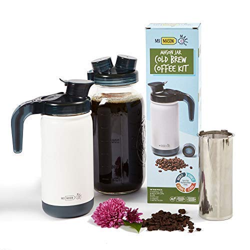 My Mason Makes - 35 Ounce Cold Brew Coffee Maker Set - Make great iced coffee or tea