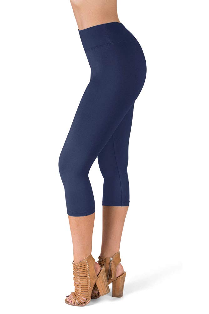 High Waist Capri Leggings for Women - Capri Leggings for Women - High Waist