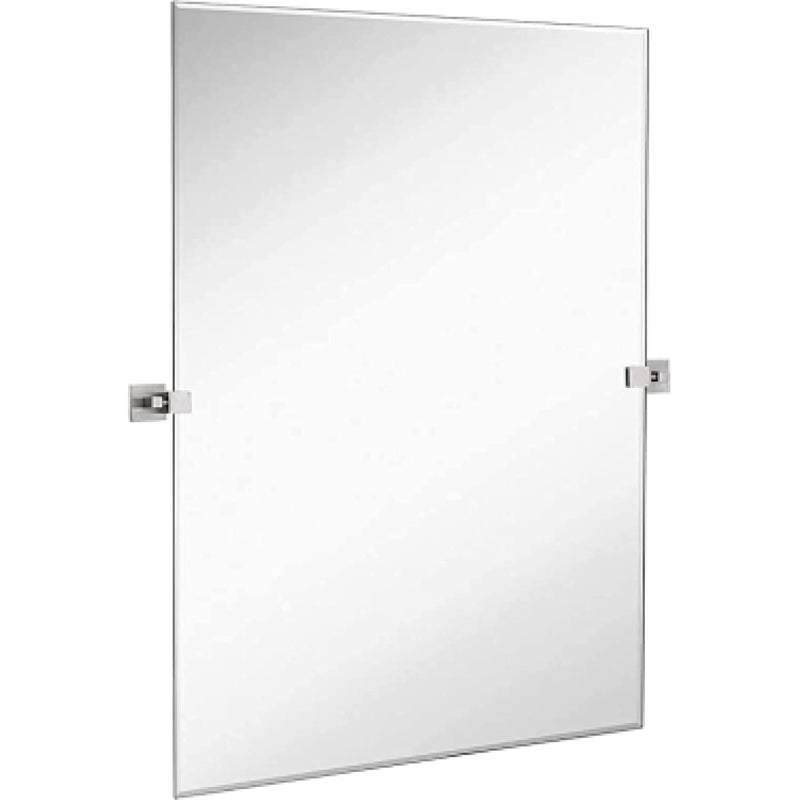 30x40 inch rotating wall mirror, rectangular vanity mirror with brushed chrome