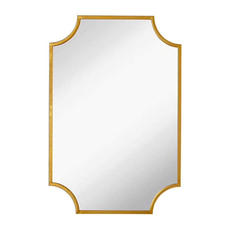 24" x 36" Gold Wavy Metal Frame Mirror Large Rectangular Decorative