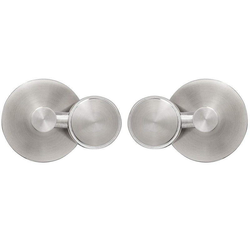 Round Brushed Silver Swivel Mirror Hardware Tilt Anchors for Mirrors