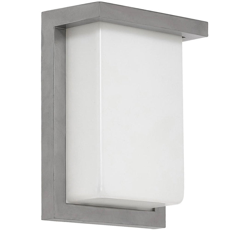 8 Inch Silver Square Flush Mount Outdoor Light Modern Front Door