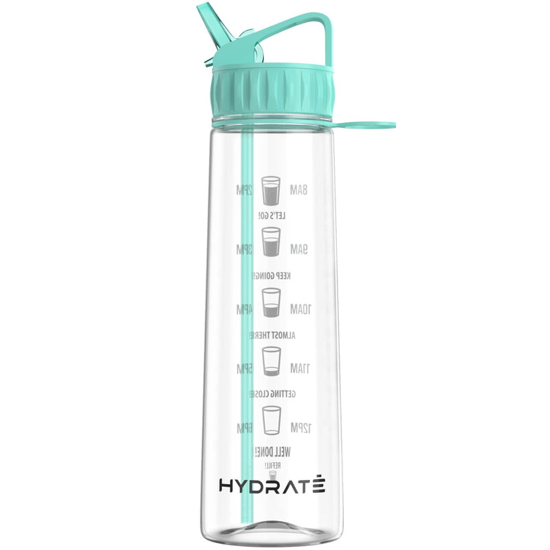 Motivational 900ml Drinking Water Bottle With Time Markers, Bpa Free