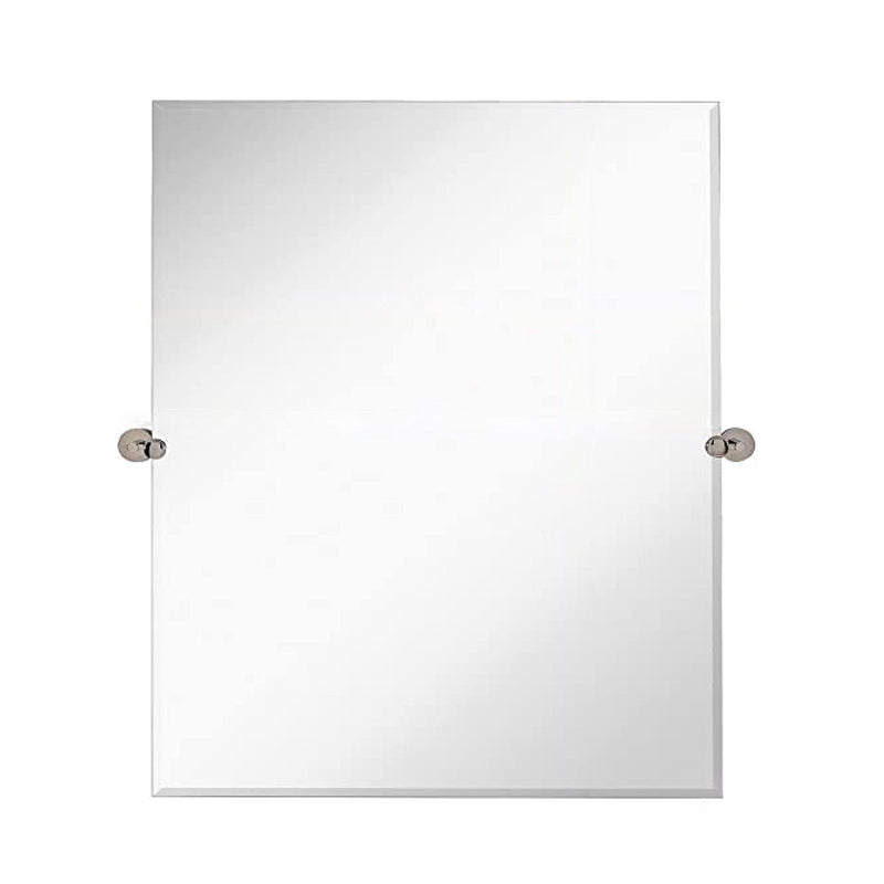 30 x 40 inch frameless swivel bathroom mirrors with polished chrome