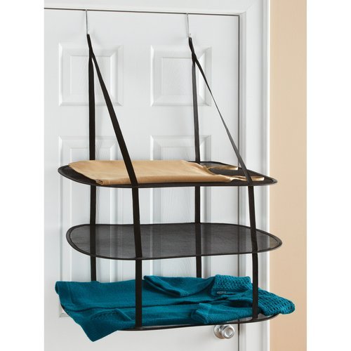 3 tier folding drying rack over the door for clothes, sweaters, garments,