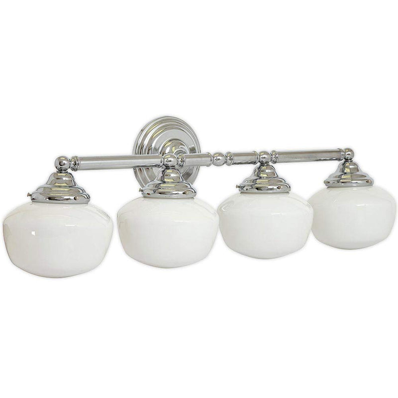 Quadruple rounded glass light, vanity bathroom lighting, classic