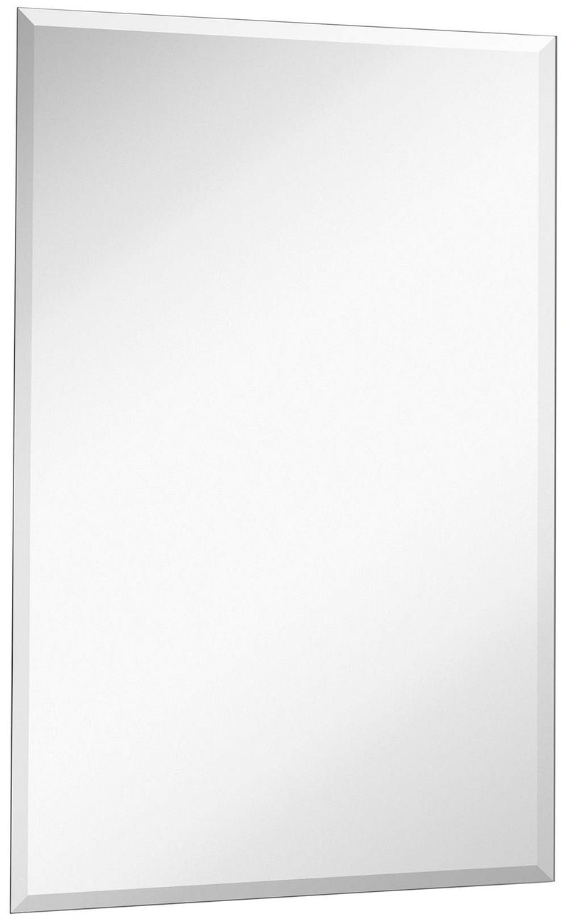 22x30 inch frameless rectangular mirror, large polished glass, ultra-thin