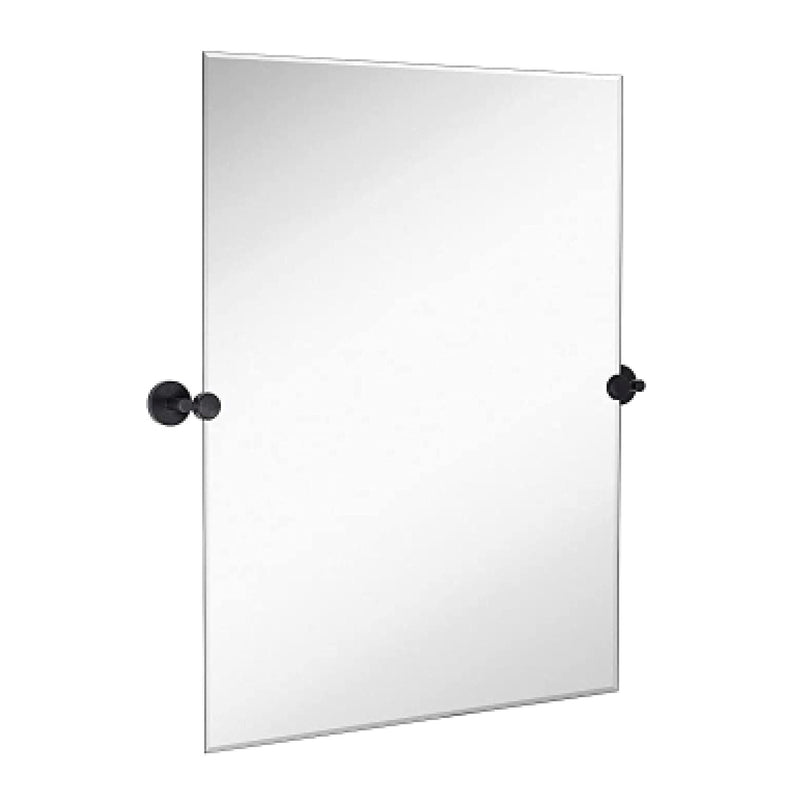 30x40 inch frameless swivel bathroom mirrors with matte black finish