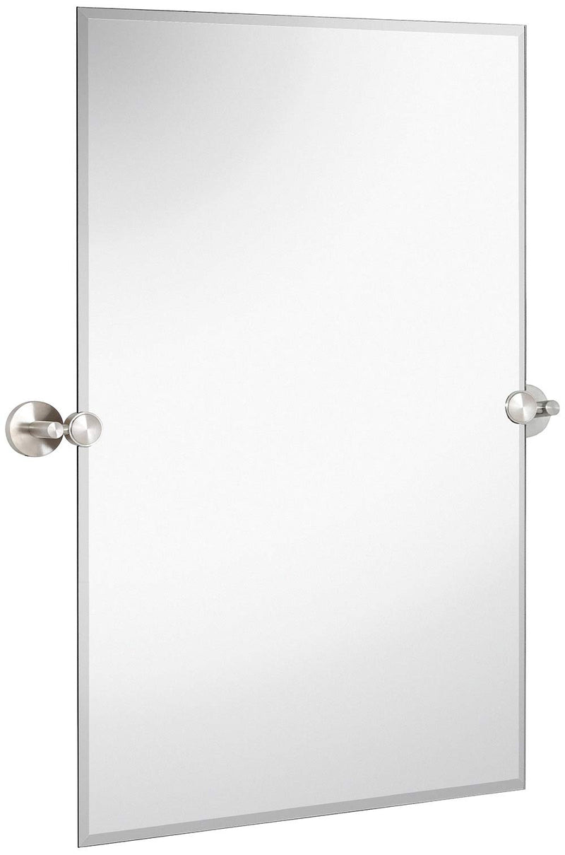 20x30 inch frameless swivel bathroom mirrors with brushed chrome