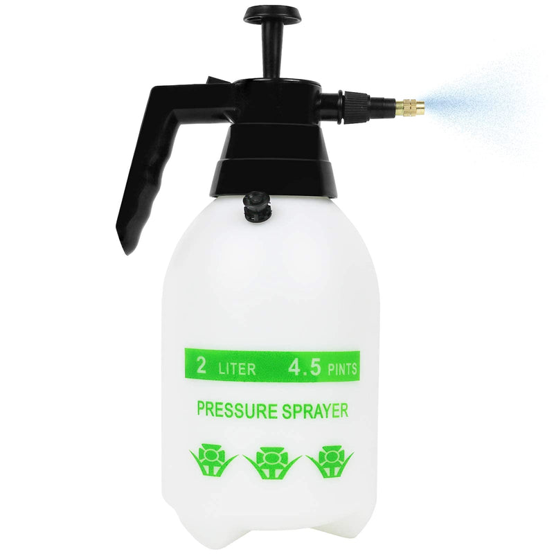 Lawn and Garden Pump Sprayer (0.5 Gallon), Hand Held Pressure Spray Bottle