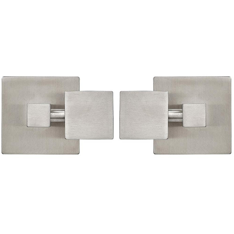 Brushed Silver Square Swivel Mirror Hardware Tilt Anchors for Mirrors