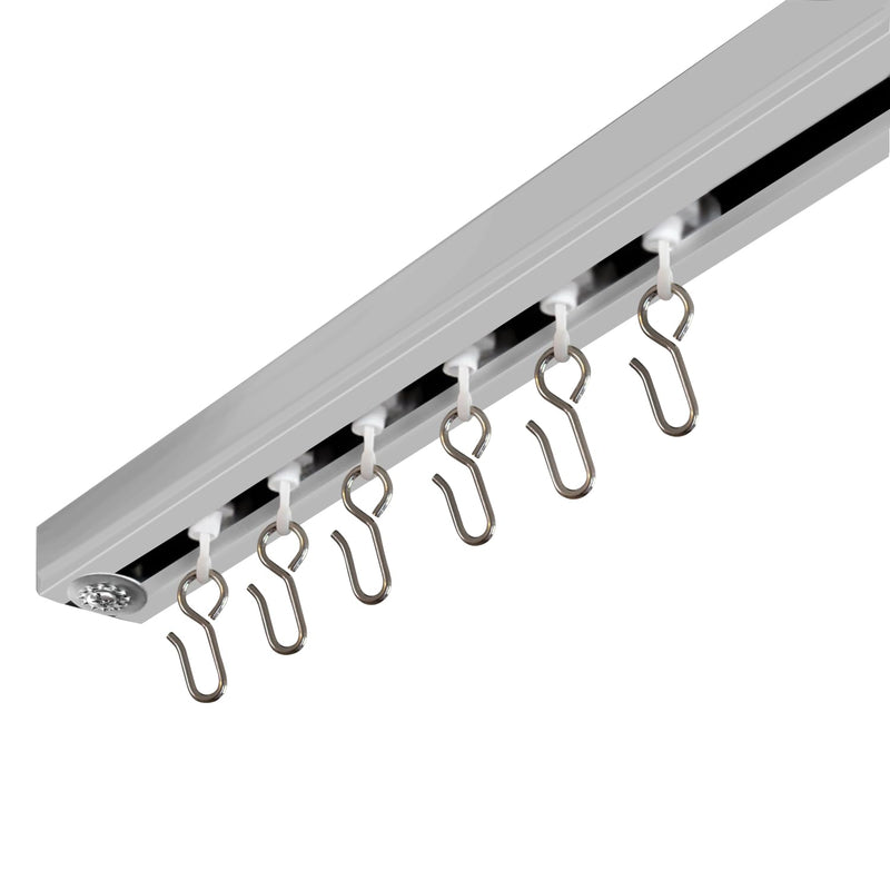 Ceiling Curtain Track Kit - with track, roller hooks, installation