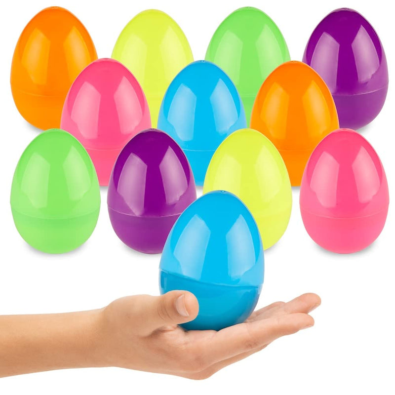 Plastic Easter eggs to fill for the egg hunt. Easter basket fillers for the