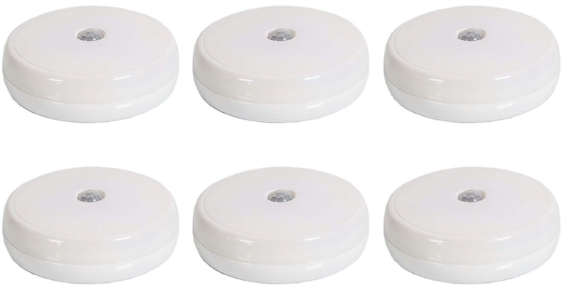 6 Pack Wireless LED Motion Sensor Lights - Battery Operated, Portable