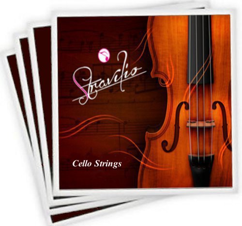 Complete set of cello strings, size 4/4 and 3/4 cello strings, steel core with alloy