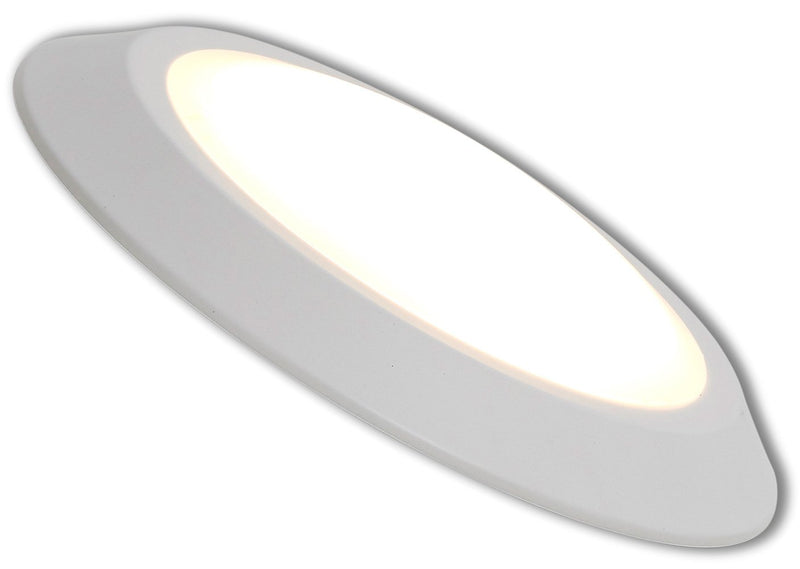 8" Thin Round LED Ceiling Light with White Disc, 4000K Cool White