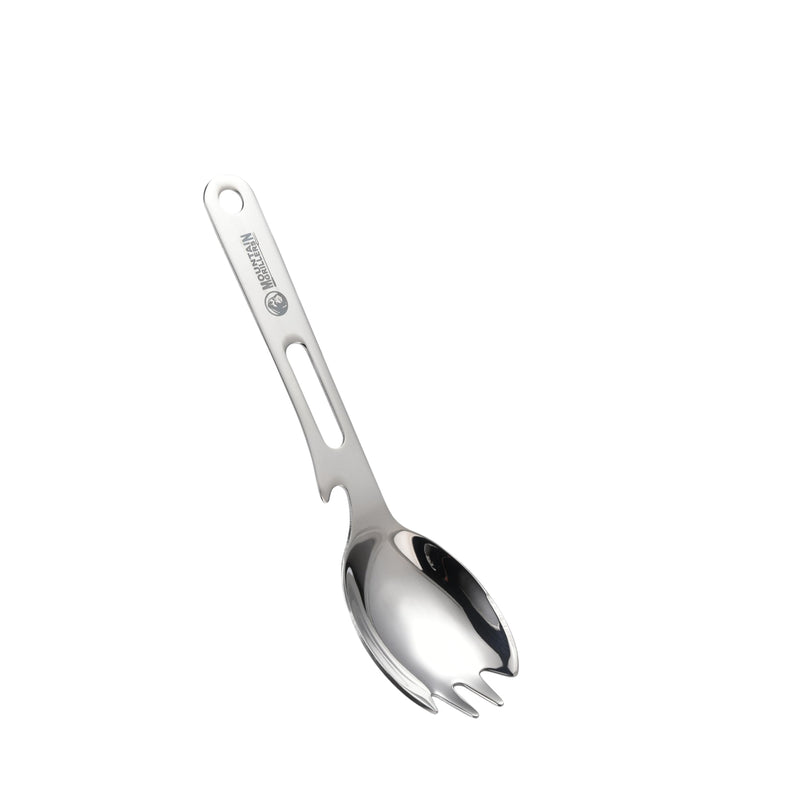 Stainless Steel Spoon Silver - Camping Spoon - 2-in-1 Spoon and Fork