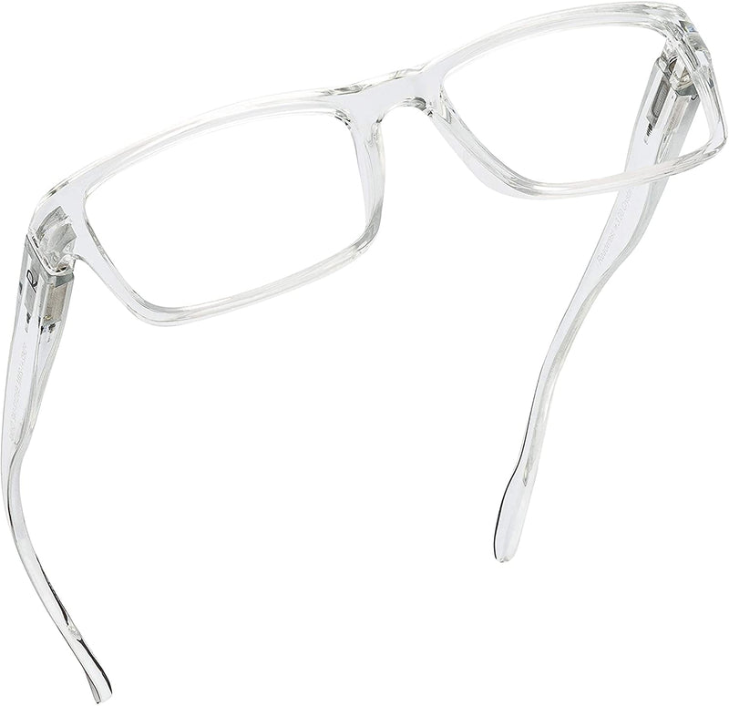 Blue light blocking reading glasses (clear, 200x magnification) for computers