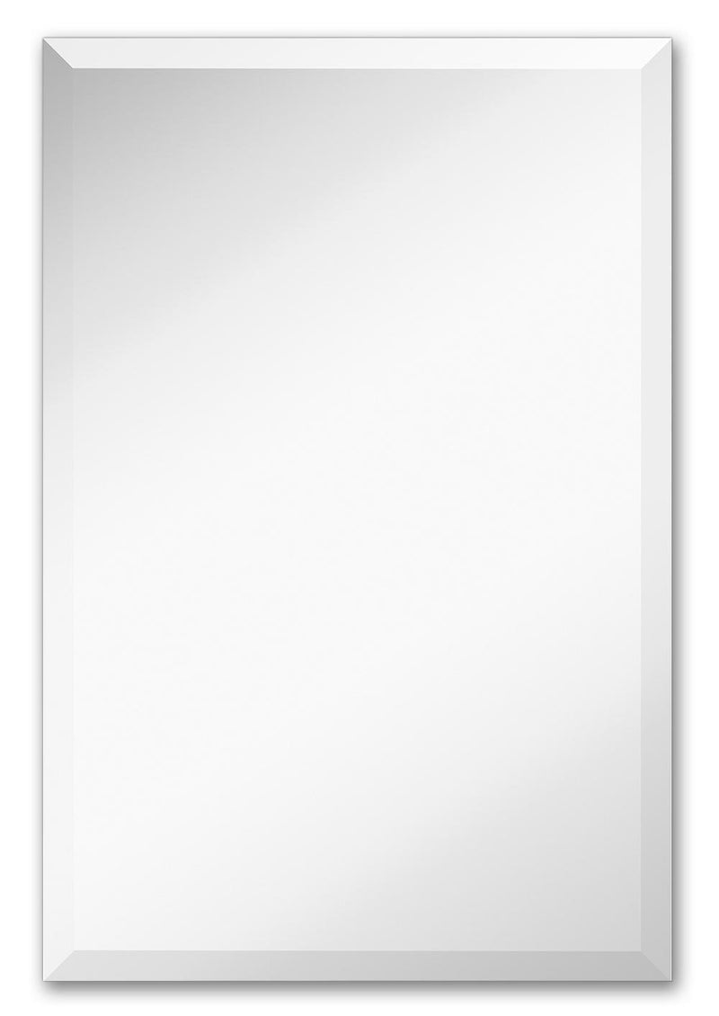 20x30 inch frameless rectangular mirror, large polished glass core back