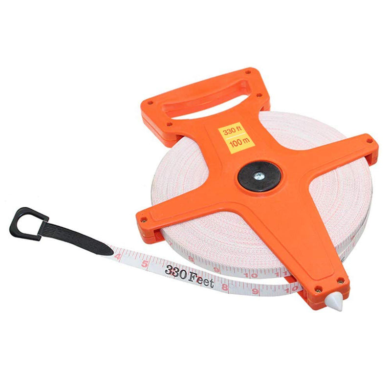 300 feet (100 meters) open tape measure with retractable blade - open tape measure