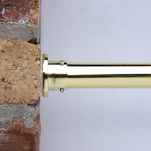 80"-120" tension curtain rod, gold tension (extra strong).