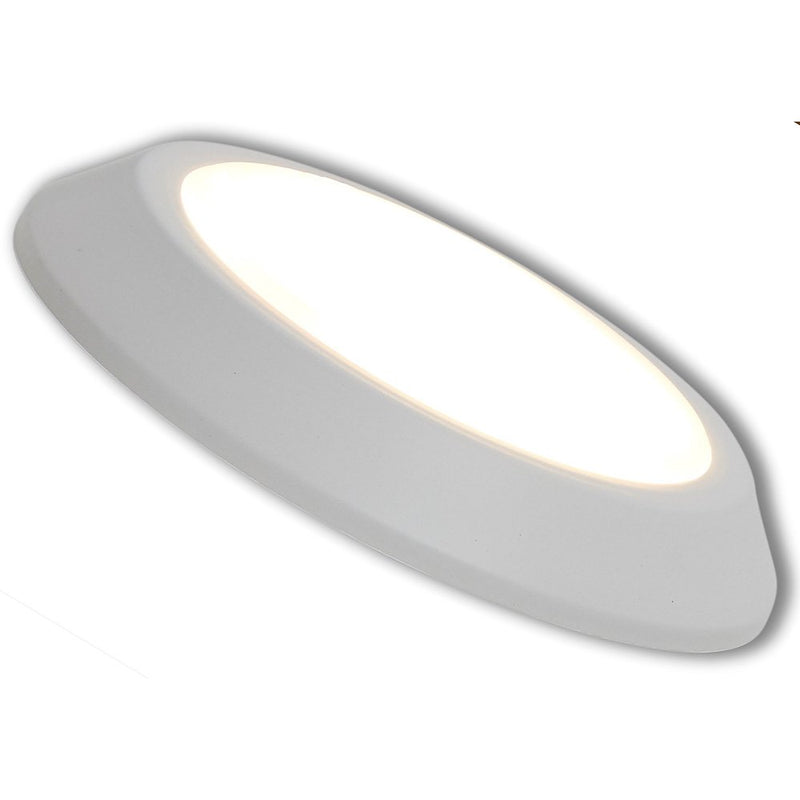 Thin round 55 inch LED ceiling light with white disc, 3000K bright