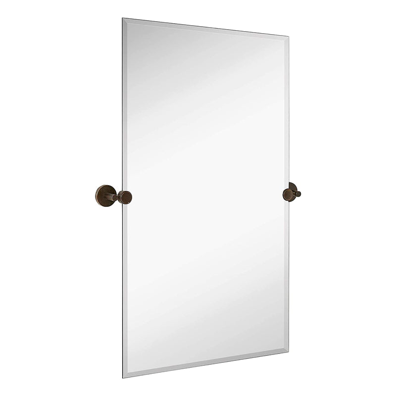 24x36 inch frameless swivel bathroom mirrors with oil rubbed bronze