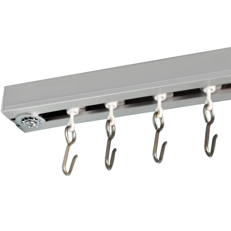 Ceiling Curtain Track Kit - with track, roller hooks, installation