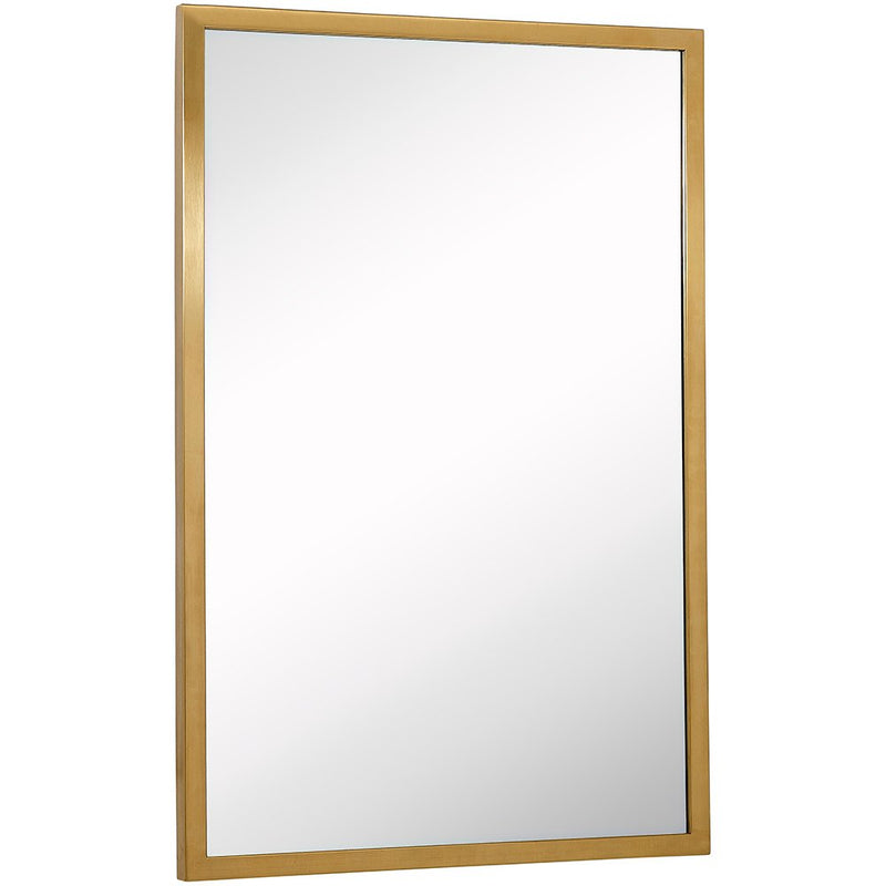 24 x 36 inch full length mirror with brushed gold metal frame, commercially available