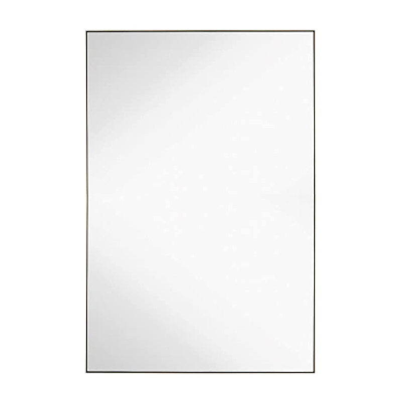 24" x 36" Gold Brushed Metal Frame Wall Rectangular Vanity Mirror