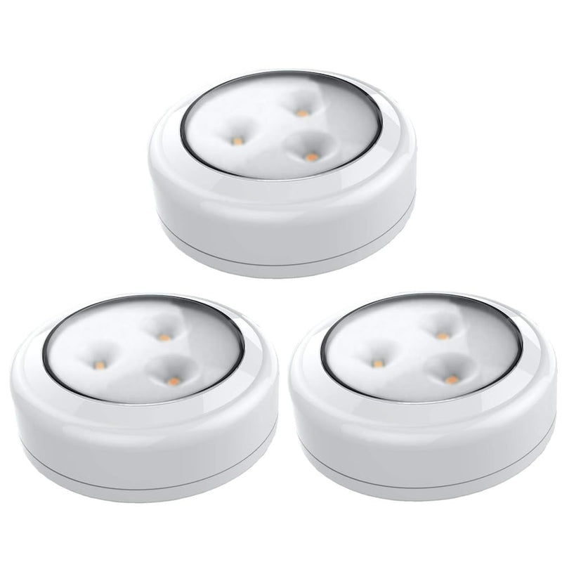 Wireless LED Puck Light 3 Pack Under Cabinet Lighting Closet Lighting