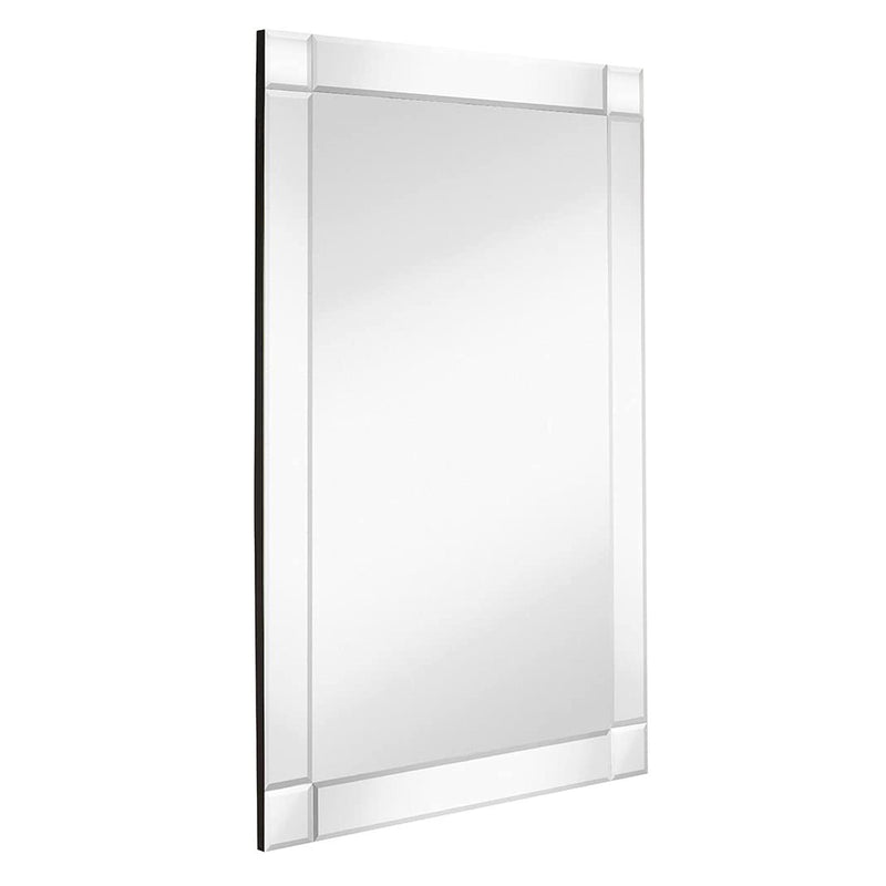 24" x 36" Rectangular Vanity Mirror with Silver Frame and Square Beveled Edge