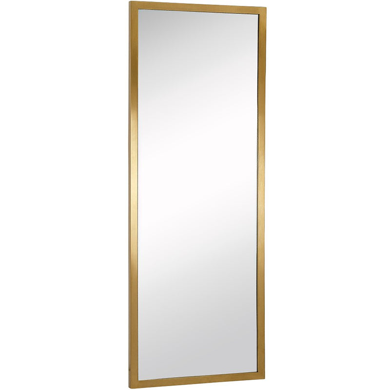 18 x 48 inch full length mirror with brushed gold metal frame, commercial