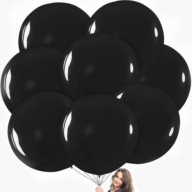 Black Giant Balloons - 8 giant 36 inch black balloons for photo shoot, wedding