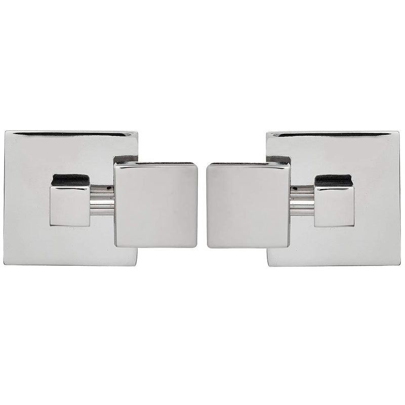 Polished Silver Square Swivel Mirror Hardware Tilt Anchors for Mirrors