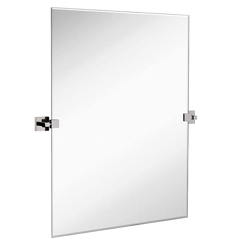 30" x 40" Polished Chrome Square Wall Swivel Wall Mirror