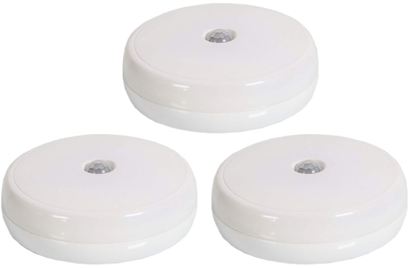 Motion Sensor Puck Lights 3 Pack - LED Under Cabinet Lighting and Staircase Lighting