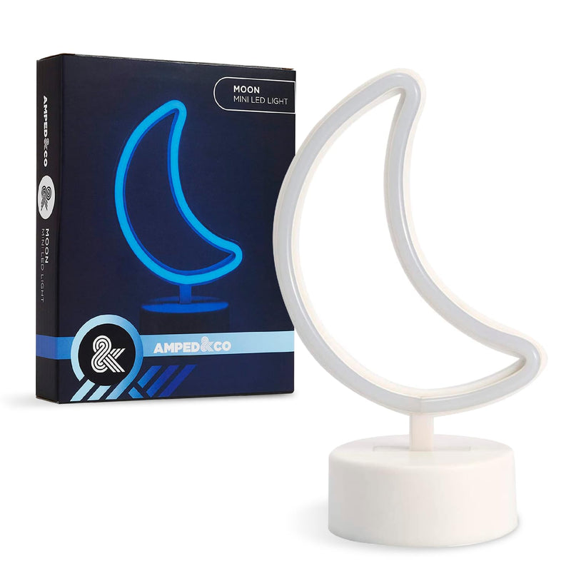 , Half Moon Desk Lamp, 7 Inch Mini LED Neon Collection, Night Lite