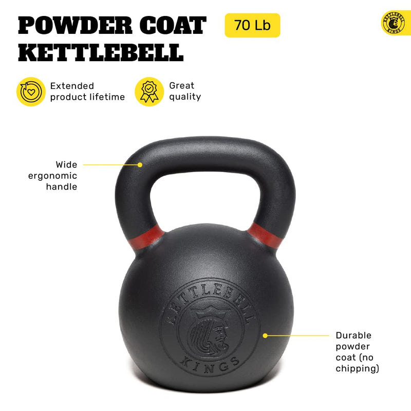 Powder Coated Kettlebells Weight 70 Pounds Hand Weights Workout Gym