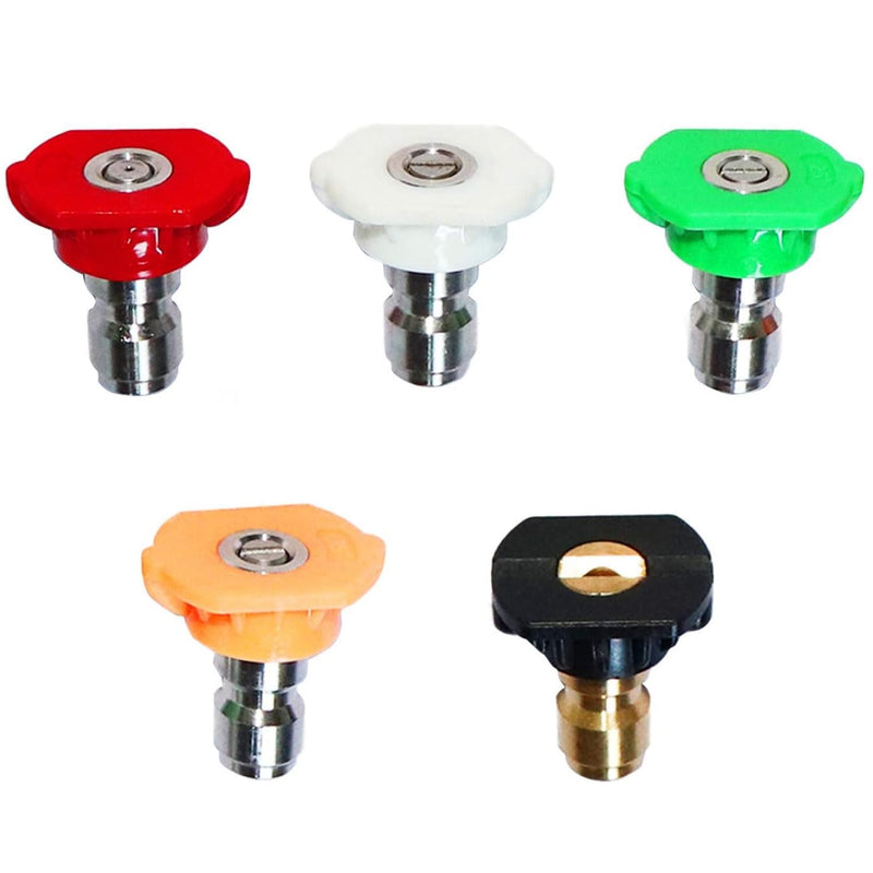 Pressure Washer Direct Spray Nozzle Tips Pack of 5 Multi Degrees