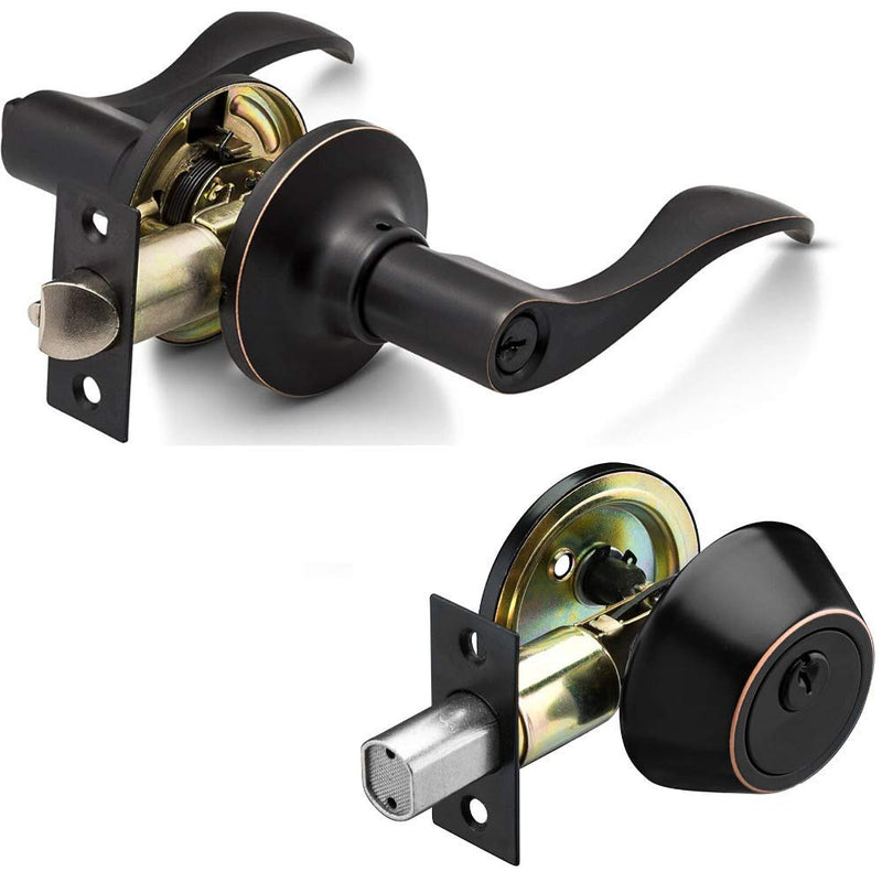 Combo Lock Set - 6461orb+7301orb, rubbed with oil