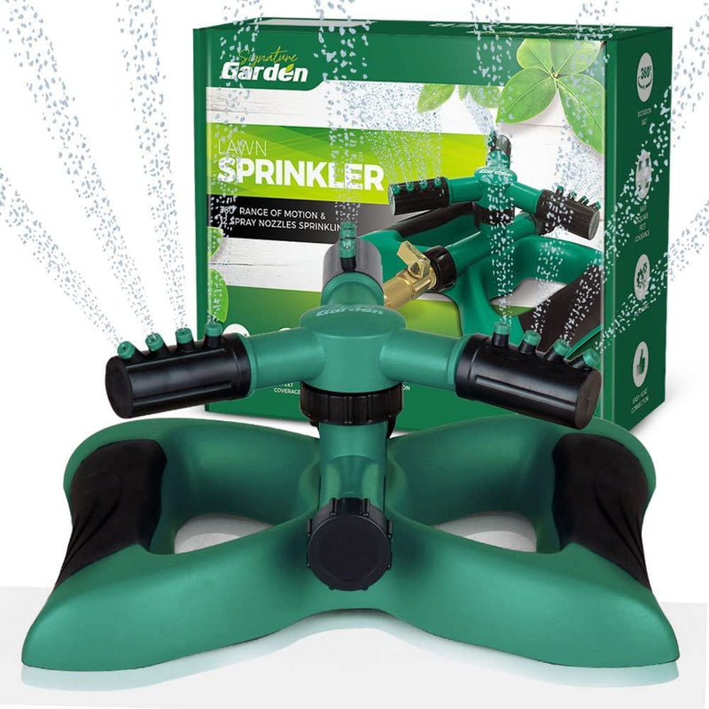 Garden Water Sprinkler, Three Arm Sprinkler, 12 Built-in Sprays