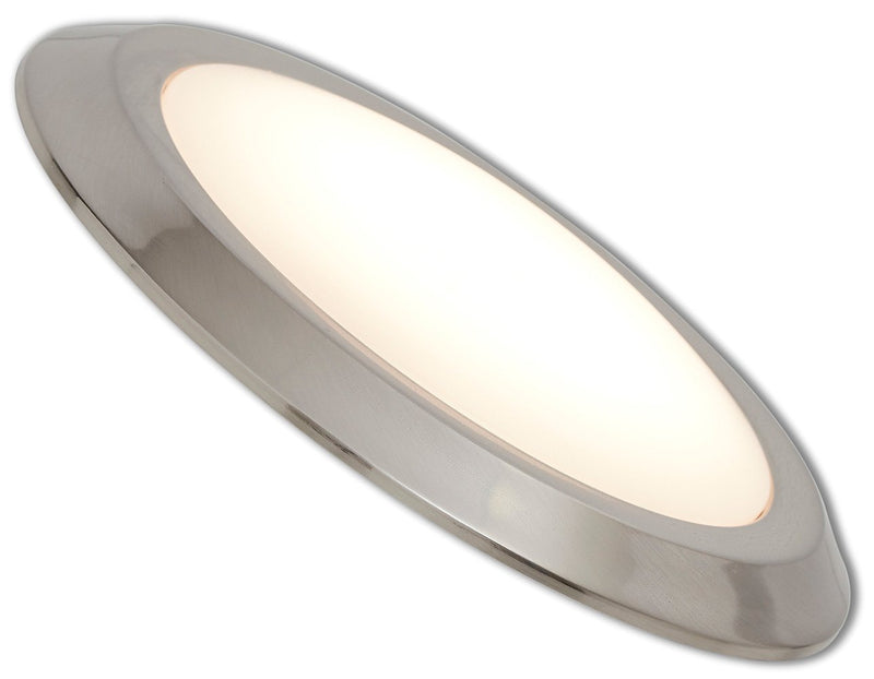 Thin 12" Brushed Nickel Round LED Ceiling Light 4000K