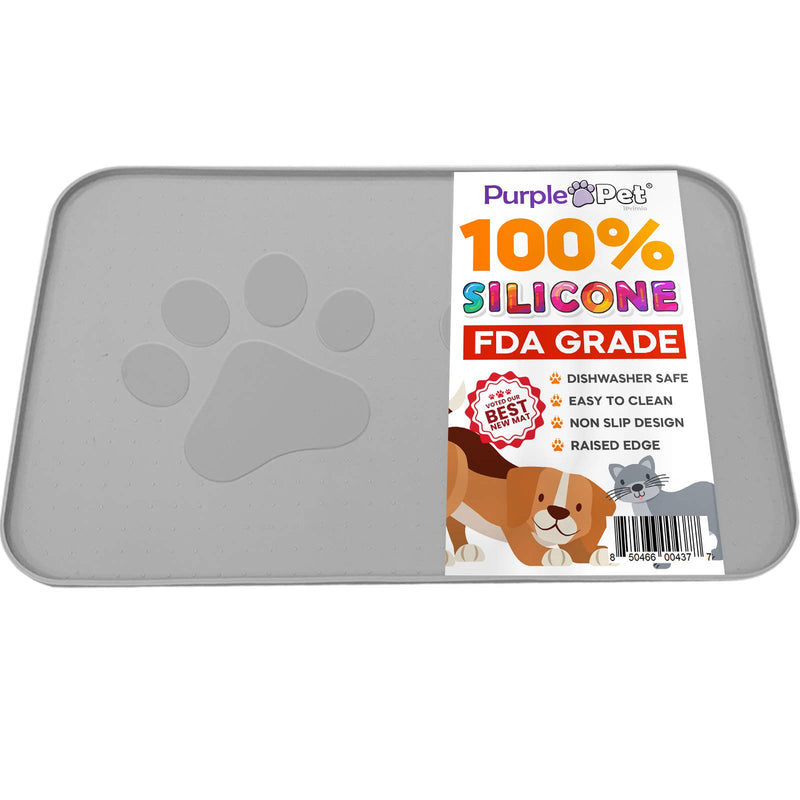 Extra large pet food bowl mat with logo - silicone - hygienic and safe